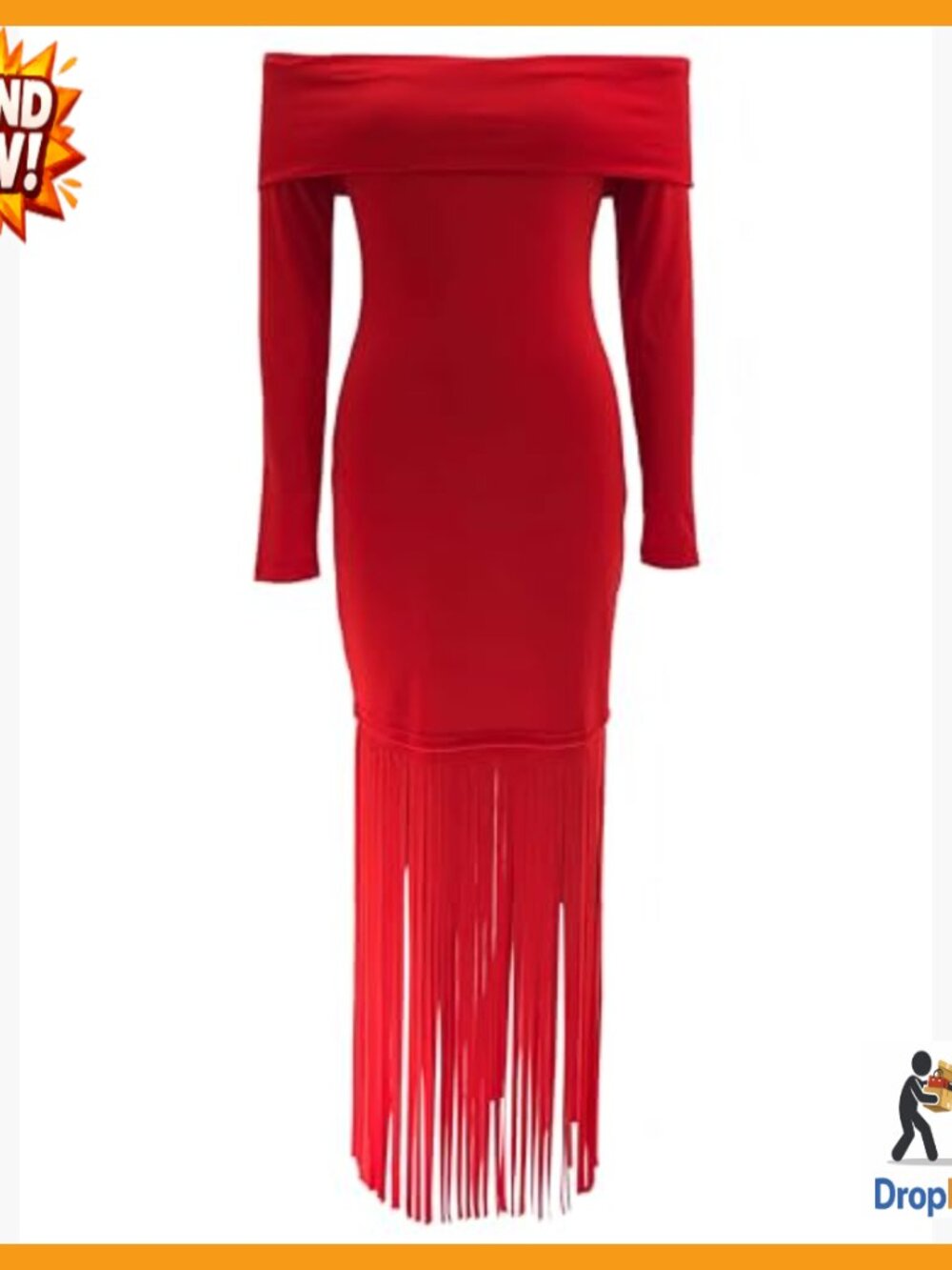 Fringe Flapper Dress Vintage Gatsby Cocktail Party Elegant Midi Adjustable - Picture 6 of 7